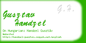 gusztav handzel business card